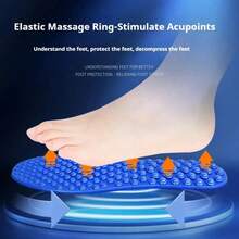 1双男女通用按摩鞋垫，柔软运动休闲鞋垫 - 彩色 - 查看 3