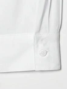 YROOE Women's Spring/Summer Pleated Silk Blend Fitted Long Sleeve Blouse - White - View 10