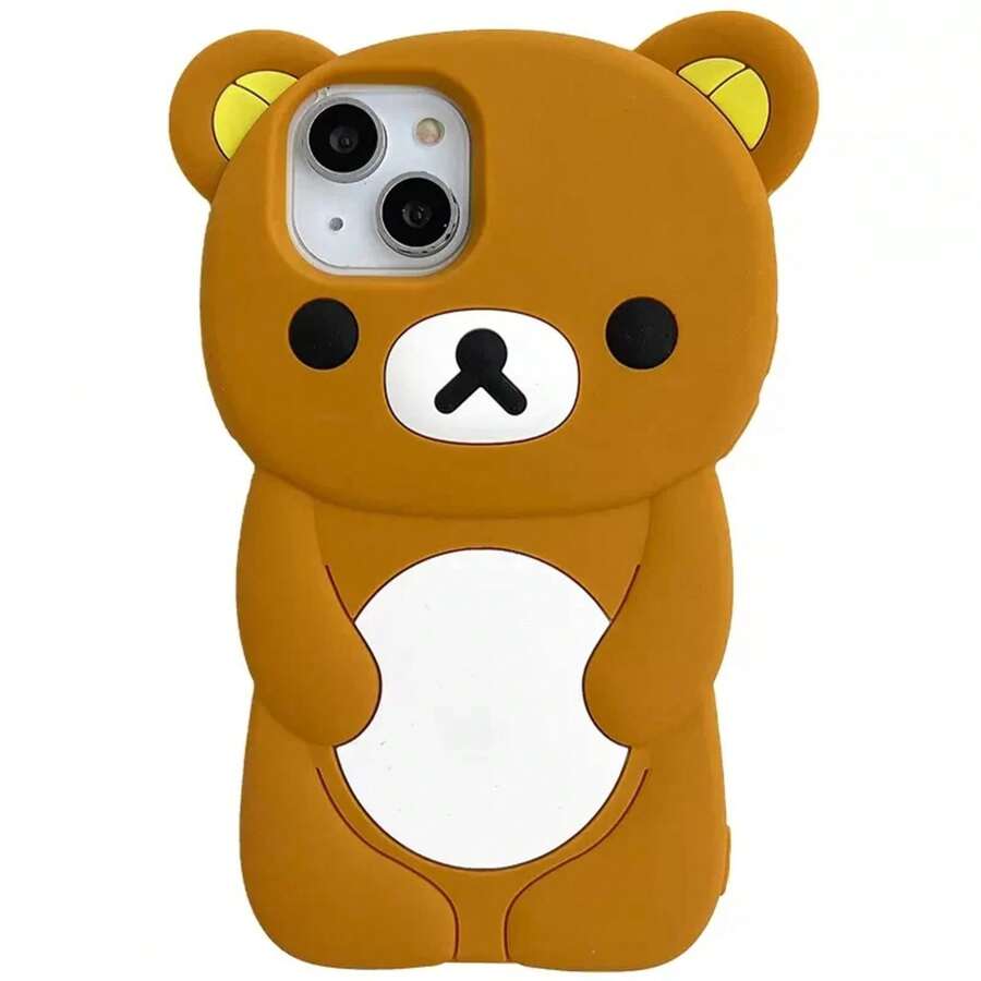 For 17 16 15 14 13 12 11 Pro Max Xs XR 6 7 8 Plus Cute Rilakkuma Bear Soft Silicone Cover Casefall Easter Cheetah Print  Case 14 Case 1 Hot Selling Item Suitable For Gifting To Lovers Exquisite 17 Pro Max Case 17 Pro Case 13 Case Phone Cases Popsoket 15 Case Customizable Things - 黃色 - 查看 1