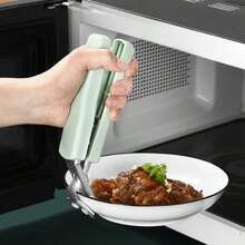 1个不锈钢盘夹，通用隔热垫，耐热厨房夹钳工具 - 取碗器 - 查看 6