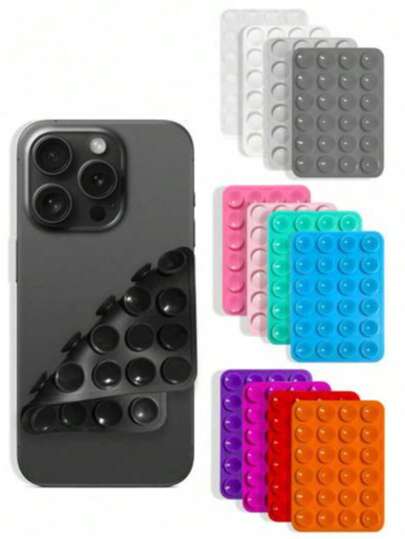 1-5 Packs Octobuddy Silicone Suction Cup Phone Grip - Reusable Sticky Cell Phone Holder, Ultra-Adhesive Phone Stand For Hands-Free Use, Car Dashboard, Desk, Bedside, Kitchen, Office & Travel