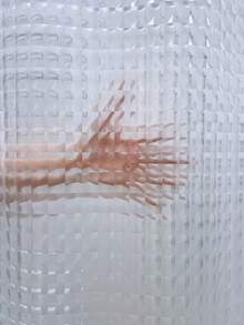 3D Illusion Cat Eye Shower Curtain, Transparent Aesthetic, Privacy Protection, Modern Design, Suitable For Homestay, Hotel Bathroom - Clear - View 10