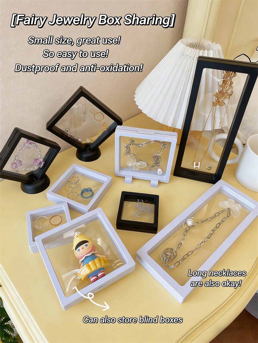 1pc Multi-Color & Multi-Size Dust-Proof Jewelry Storage Box, Suitable For Bracelets, Hair Accessories, Rings, Necklaces, Badges, Medals And Other Items