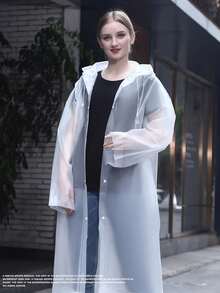 2/1件裝戶外旅行便攜成人雨衣，加厚透明長款全身式，防水防風防漏非一次性雨披，輕量易攜帶收納不佔空間，中性款適合所有身型，適用戶外旅行、觀光、徒步、露營 - 成人雨衣 - 查看 4