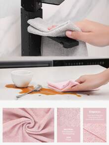 1pc Reusable Microfiber Cleaning Cloth Roll - 30 Sheets, 10x10 Inch (25x25cm) Each, With Perforated Design | Super Absorbent, Durable & Scratch-Resistant, Machine Washable | Multi-Purpose Cleaning Towel For Home, Kitchen, Restaurant, Auto Detailing & More - Grey - View 8