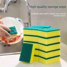 4/6/10pcs High Density 10*7*2.5cm Rectangular Sponge Scrubber, Double-Sided Sponge Scrub Pad, Absorbent And Non-Stick, Kitchen Cleaning Sponge - Right-angled Sponge - View 2