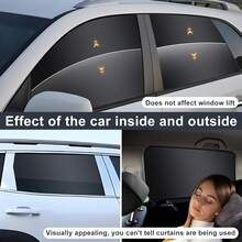 Magnetic Car Sunshade Window Curtains, Automatic Car Window Sunshades, Privacy Protection Window Sunshade Film, UV Protection Window Cover, Car Interior Accessories - Sunshade 4-piece Set - View 9