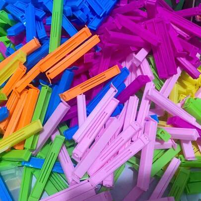 مشابك بلاستيكية قابلة لإعادة الاستخدام لحفظ الطعام - عبوة من 20/10/5 قطعة، مناسبة لصناديق تخزين المطبخ والاكسسوارات المنظمة