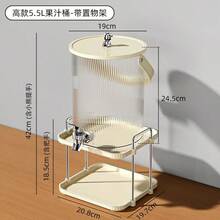 1个全新豪华双层冷水饮水机支架，桌面果汁/饮料收纳架带水龙头，饮料冷藏桶，饮料分配器 - 米色 - 查看 14