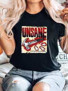 T-shirt femme imprimé affiche du groupe de rock Unsane, manches courtes, noir, toutes tailles de S à 5XL FF2240 - Noir - Voir 1