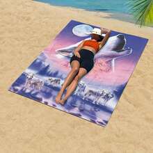 1pc Bestselling Dark Grim Reaper Beach Towel, Ins Style, Essential For Fashionable Men Photo Shoots, Quick-Drying - Hju-64 - View 4