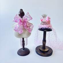 Bộ trang phục sinh nhật cho thú cưng 4 món, bao gồm vương miện, nơ, áo choàng và phụ kiện đội đầu dành cho mèo và chó. - Nhiều màu - Xem 5