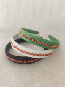 2-3条柔软舒适的发带，甜美少女青春气息发带 - 彩色 - 查看 12