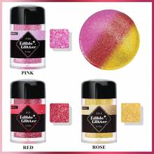 Ruby Red Edible Glitter For Cocktails Drinks Glimmer Powder Luster Dust For Food Metallic Coloring Fondant Cake Decorating Baking Chocolate Cookies - Multicolor - View 1