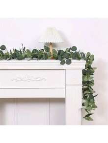 1/2/4/6pcs Artificial Eucalyptus Leaf Garland Decor, Faux Eucalyptus Leaf Wreath For Wedding, Party, Tabletop, Indoor/Outdoor Decoration, Rose, Art, Bouquet, Artificial Flowers, Centerpiece, Flowers, Floral Decor, Wedding Decor, Bedroom Decor - Green - View 2