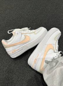 Nike Air Force1 shadow Low Shadow 舒適輕盈百搭休閒 低筒 板鞋 女款 白色 - 白粉紅色 - 查看 5