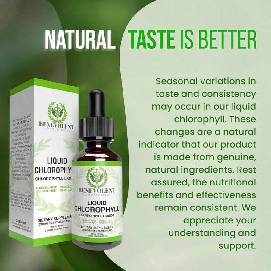 Liquid Chlorophyll Drops (4 Month Supply) Healthcare Supplement - Natural Deodorant And Detox - Gut Support Healthcare Liver - 130g - 查看 1