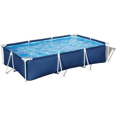 Steel Pro 13 Foot X 32 Inch Rectangular Above Ground Outdoor Pool Steel Framed Vinyl Swimming Pool With 1,506 Gallon Water Capacity, Blue
