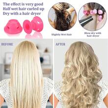 10pcs Silicone Sleep Wave Curlers, DIY Wave Hairstyle Tools, Soft Magic Mushroom Curlers, Slouchy Curl No Heat Mushroom Curlers - A - View 6