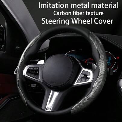 2pcs Cat Paw Pattern Metal Car Steering Wheel Cover: Universal Size, Premium Leather, Comfortable Grip, Durable Protection For Your Steering Wheel - Suitable For Multiple Vehicle Models