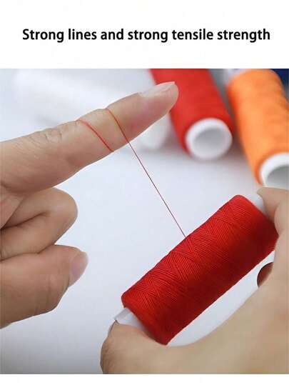 1pc/5pcs Multi-Color Small Spool Household 402 Sewing Machine Thread, DIY Sewing Thread & Needle Set, Polyester Sewing Thread Accessories