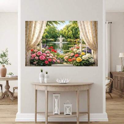 Có 1 mẫu để lựa chọn: Hình ảnh hoa nở trên bệ cửa sổ, decal dán tường PVC 2D phẳng, dễ dán, thích hợp trang trí tường phòng khách, phòng ngủ, phòng học, văn phòng, v.v. Hình ảnh rõ nét, dễ dán hoặc dễ gỡ bỏ.