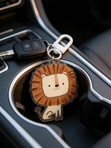 阳光小狮子，斑马纹亚克力钥匙扣，可爱小狮子钥匙扣 | 治愈系列包包挂件，小众不撞色设计，高端汽车钥匙扣，百搭精致，适合背包挂件、钥匙扣，精致小礼物 - 多色 - 查看 4