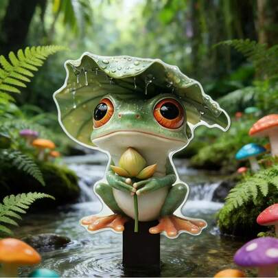 2D打印复活节青蛙造型装饰品，花园庭院装饰工艺品