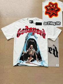 Godspeed F1 Dreams T-Shirt, High Quality Thick Heavyweight, New Autumn Fashion For Men, Premium Cotton Fabric, Suitable For Street Style, Machine Washable, Daily Gift,Mens Clothes,Graphic Tee,Summer Clothes,Summer Tops,Easter Outfits,Spring Clothes ,Shirts - 白色 4 - 查看 12