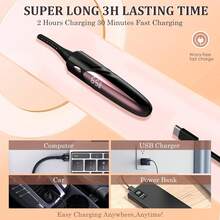 Electric Heated Eyelash Curler - USB Rechargeable, 10s Heat-Up - 黑色 - 查看 6