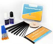 OJYDOIIIY 3-In-1 Fishing Rod Repair Kit - Carbon Sticks/Rod Tips/Eyelets Replacement Parts, Complete Supplies And Instructions - ColorA - View 1