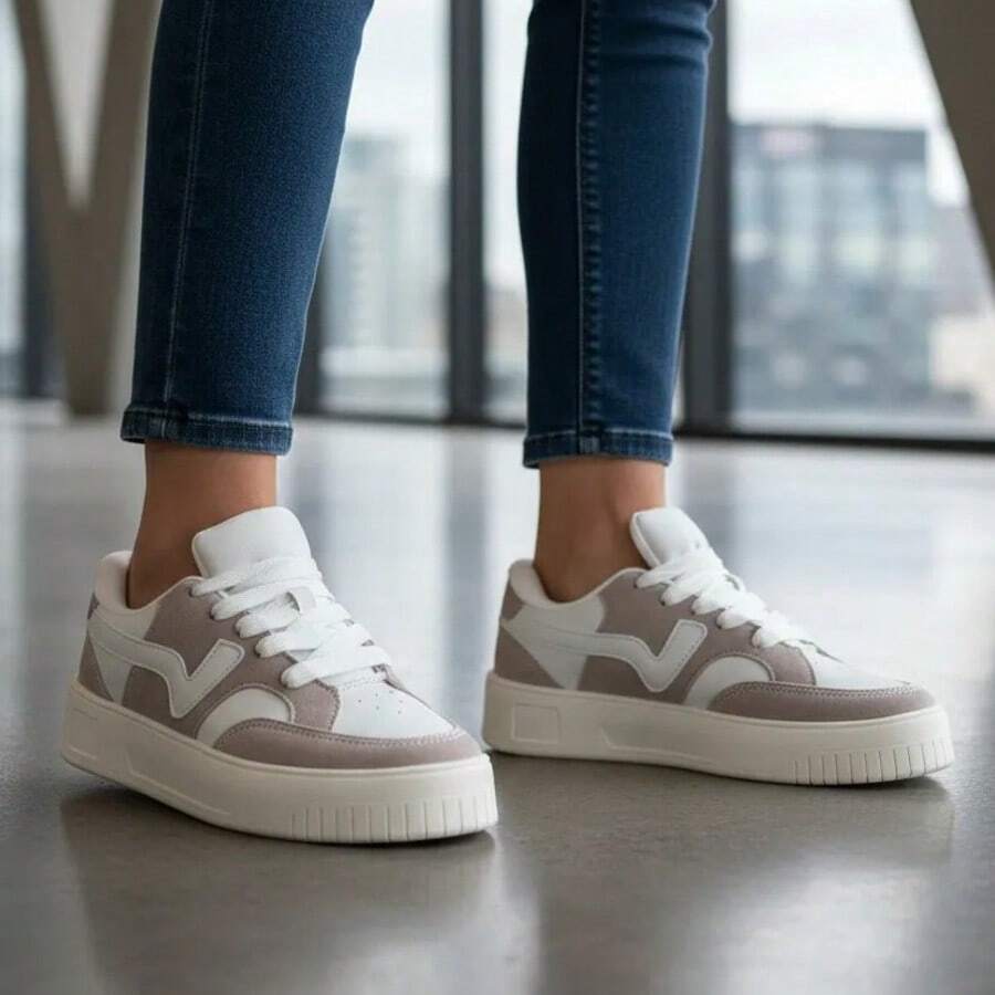 Women's And Men's Sneakers, Casual Sports Shoes, Women's Skate Shoes - plat.VTZ 灰色 - 查看 1