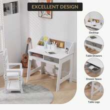 Kids Tables & Chairs - White - View 4