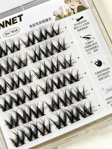 36pcs Voluminous Curl Style Lashes, Flirty Look Increasing Lash Density, Self-Adhesive False Eyelashes Without Glue - View 4