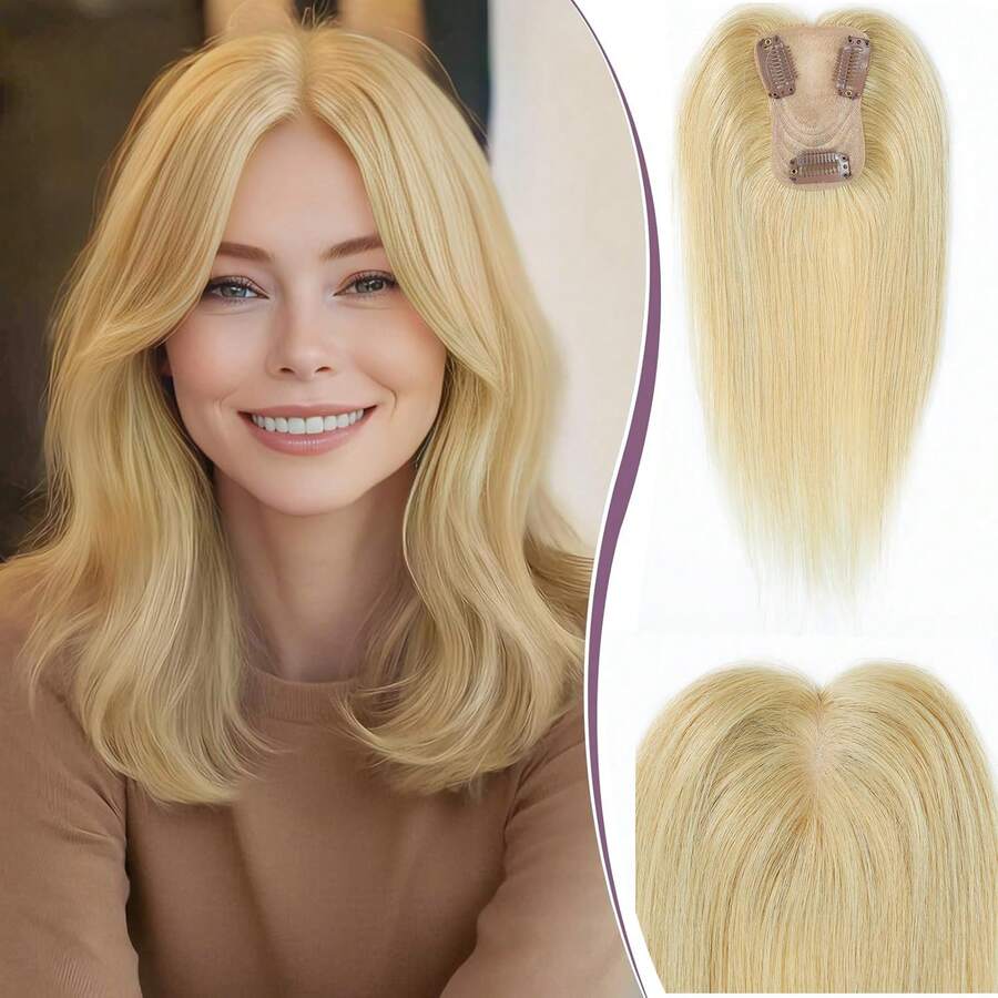 8 Inch Women's 360° Full Coverage Straight Hair Topper, Elegant Styling, Adds Volume, Realistic Scalp Effect - S613 - View 1