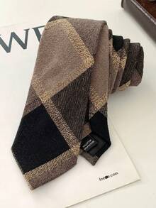 1 Piece High-End Fashion Unisex Pointed Scarf, Long Retro Casual Plaid British Niche Necktie, Multifunctional Belt, Gift - Multicolor - View 15