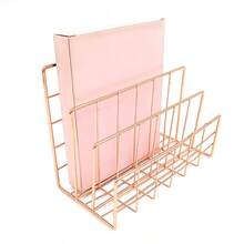 3-Tier Metal Wire Mesh Desktop Organizer Rack, Suitable For Storing Letters, Mail, Books, Postcards, Brochures, Etc. - Three-compartment Envelope Holder - View 4