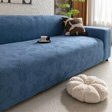 1件装清新蒲公英图案沙发套，简约优雅的客厅沙发套，可机洗/手洗，防滑，宠物友好，四季皆宜，适用于家庭、卧室、办公室等场所。 - 藍色 - 查看 4