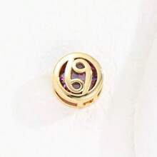 1PC Fashion High-End Shiny Elegant Simple Twelve Constellations Teardrop Birthstone Crystal Zirconia Pendant Gold Stainless Steel Necklace Clavicle Chain, Suitable For Daily Wear By Women, Can Be Given As A Gift To Family And Friends - Multicolor - View 10