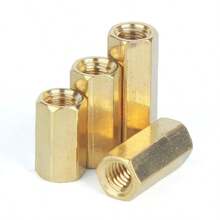 100pcs M3 Brass Hex Standoff, Threaded Through Hole, Brass Hex Nut Spacer, Isolation Support Column - A - View 5