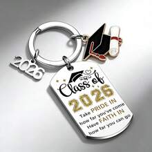 2026 Graduation Gift For Him, 2026 Graduate Keychain, University College Middle School Senior Master Commemorative Item Gifts For Mother, Father, Graduation, And Teacher - Multicolor - View 2