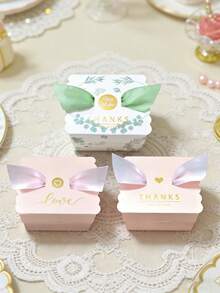 10pcs Children's Party Theme Foil Candy Boxes, European Minimalist Creative Birthday Candy Gift Paper Boxes, Suitable For Baby Shower - Multicolor - View 1