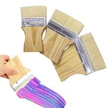 Bộ 3 cọ vẽ dẹt, cọ vẽ nghệ thuật 3/4/5 inch, cọ vẽ bằng len dùng cho màu nước, sơn dầu, sơn acrylic. - Nhiều màu - Xem 6