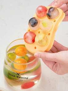 1个带盖圆形冰球模具，6孔圆形冰格冰球制作器 - 彩色 - 查看 9