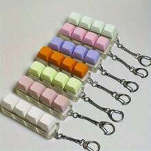 1pcs Pressure Relief Keychains,Keyboard Key Design,Adult Finger Toy,Finger Press Keyring,Calming Tool,Focus And Relaxation,Suitable For New Year/Thanksgiving,Easter Gifts,Plastic Material (Random Colors),Fidget,Fidget Toys,Fidgets,Fidget Toys,Fidget,Fidgets,Key Board Fidget,Toy Keychain,Cool Toys - 隨機的 - 查看 12