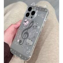 这款“音乐之声”透明猫耳耳机壳适用于 17、17 Air、17 Pro Max、16 Pro Max、15 Pro/14 Pro/13 Pro/12 Pro/12/11/11 Pro Max。它是一款创意新颖、可爱迷人的手机壳，是送给家人、朋友和情侣的完美礼物。精致的 16 英寸手机壳，简约时尚，是节日礼物的理想之选。 - 混合顏色 1 - 查看 7