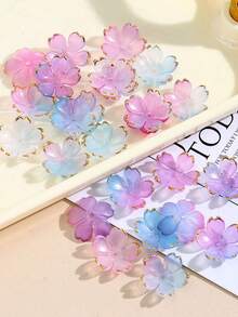 50 cánh hoa anh đào bằng acrylic dập nổi màu vàng ánh kim 19mm, phụ kiện hoa lớn tự làm thủ công dùng cho kẹp tóc, ốp điện thoại, quần áo, phụ kiện xe hơi và làm trang sức nhựa. - Cánh hoa dập nóng 19mm 50 miếng - Xem 3