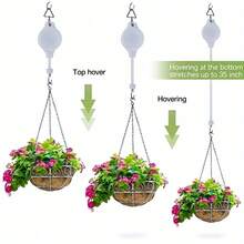 Bộ 2 móc treo cây chịu lực điều chỉnh được, thích hợp để treo giỏ hoa, máng cho chim ăn và đèn trồng cây, móc điều chỉnh tự khóa, dễ dàng nâng và hạ giỏ cây. - Nhiều màu - Xem 3