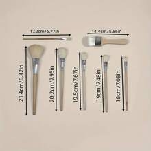 Juego de 7 piezas de brochas de cerámica con mango de madera, brochas para pintura artística, brochas para esmalte de cerámica, brochas de acuarela de cerámica, adecuadas para manualidades, pintura, estudiantes y aficionados - Conjuntos - Ver 3