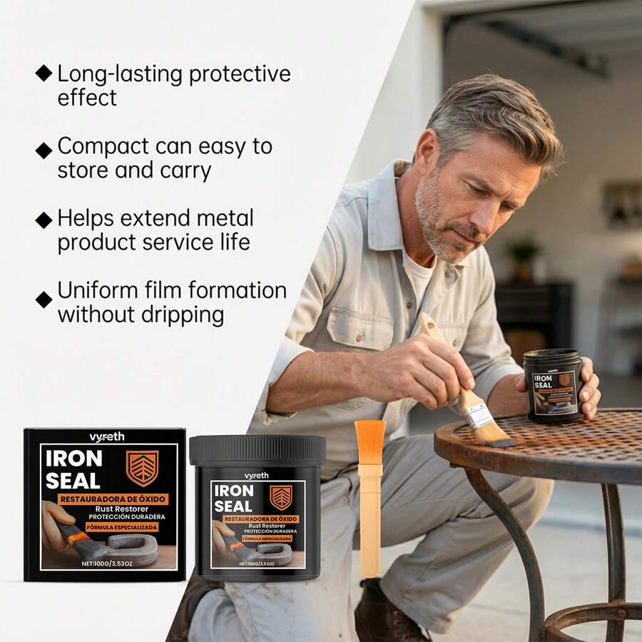 Rust Cleaning Paint, Dissolves And Cleans Rust On Metal Steel Surface, Multi-Purpose Rust Remover - A - View 1